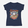 Mishelam Wonderland Mishy Ramen-Womens-V-Neck-Tee-LAGELANTEE