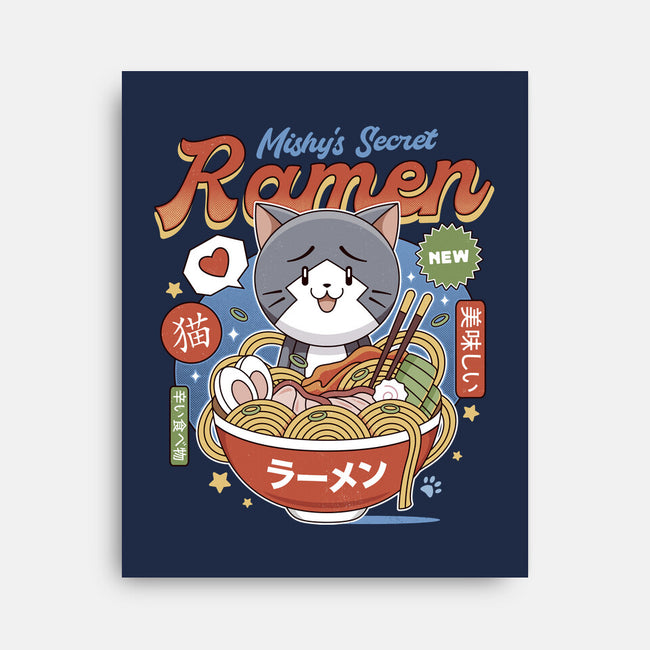 Mishelam Wonderland Mishy Ramen-None-Stretched-Canvas-LAGELANTEE