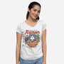 Mishelam Wonderland Mishy Ramen-Womens-V-Neck-Tee-LAGELANTEE