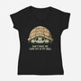 Timid Turtle-Womens-V-Neck-Tee-BridgeWalker