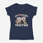 We Love Hating Together-Womens-V-Neck-Tee-NMdesign