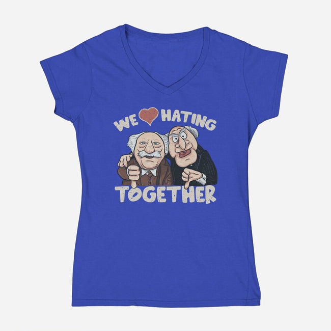 We Love Hating Together-Womens-V-Neck-Tee-NMdesign