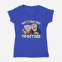 We Love Hating Together-Womens-V-Neck-Tee-NMdesign