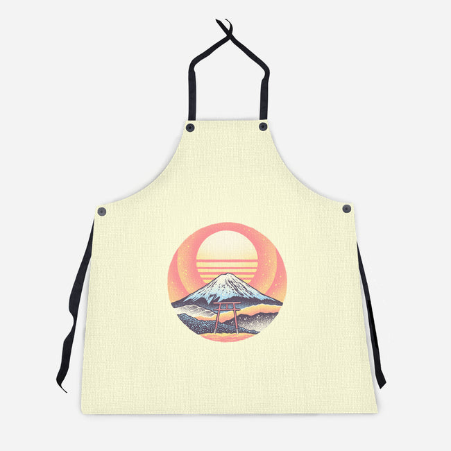 Calm Sunset-Unisex-Kitchen-Apron-glitchygorilla