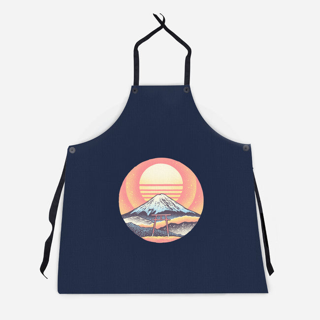 Calm Sunset-Unisex-Kitchen-Apron-glitchygorilla