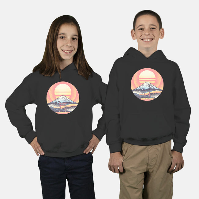 Calm Sunset-Youth-Pullover-Sweatshirt-glitchygorilla