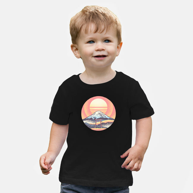 Calm Sunset-Baby-Basic-Tee-glitchygorilla