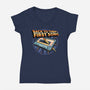 Back To The First Song-Womens-V-Neck-Tee-glitchygorilla