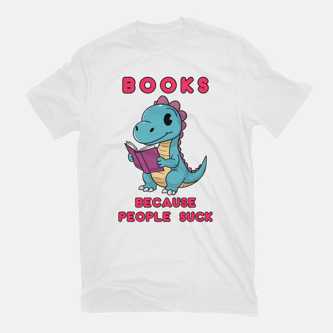 Books Because People Suck-Womens-Fitted-Tee-milasneeze