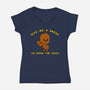 Give Me A Break-Womens-V-Neck-Tee-milasneeze