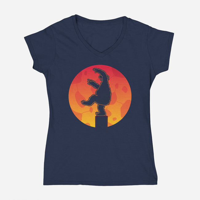 Karate Cookid-Womens-V-Neck-Tee-jasesa