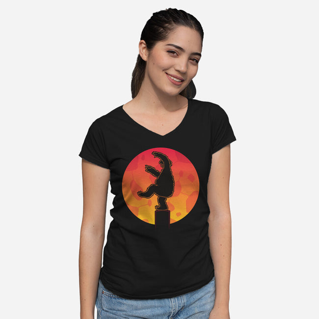 Karate Cookid-Womens-V-Neck-Tee-jasesa