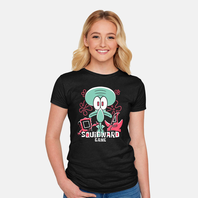 Squidward's Game-Womens-Fitted-Tee-estudiofitas