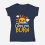 I Hope You Burn-Womens-V-Neck-Tee-NemiMakeit