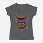 Hanya Majora-Womens-V-Neck-Tee-Astrobot Invention