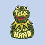 Talk To The Kermit Hand-Unisex-Crew Neck-Sweatshirt-glitchygorilla