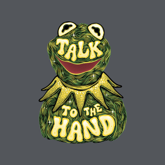Talk To The Kermit Hand-Unisex-Crew Neck-Sweatshirt-glitchygorilla