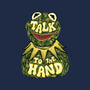 Talk To The Kermit Hand-Womens-Fitted-Tee-glitchygorilla