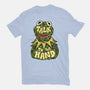 Talk To The Kermit Hand-Womens-Fitted-Tee-glitchygorilla