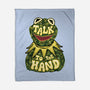 Talk To The Kermit Hand-None-Fleece-Blanket-glitchygorilla