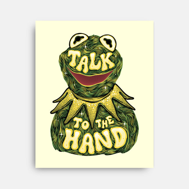 Talk To The Kermit Hand-None-Stretched-Canvas-glitchygorilla