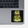 Talk To The Kermit Hand-None-Glossy-Sticker-glitchygorilla