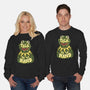 Talk To The Kermit Hand-Unisex-Crew Neck-Sweatshirt-glitchygorilla
