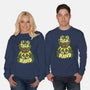 Talk To The Kermit Hand-Unisex-Crew Neck-Sweatshirt-glitchygorilla