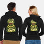 Talk To The Kermit Hand-Unisex-Zip-Up-Sweatshirt-glitchygorilla