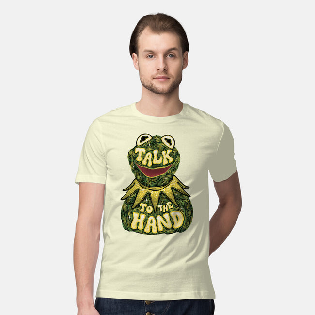 Talk To The Kermit Hand-Mens-Premium-Tee-glitchygorilla