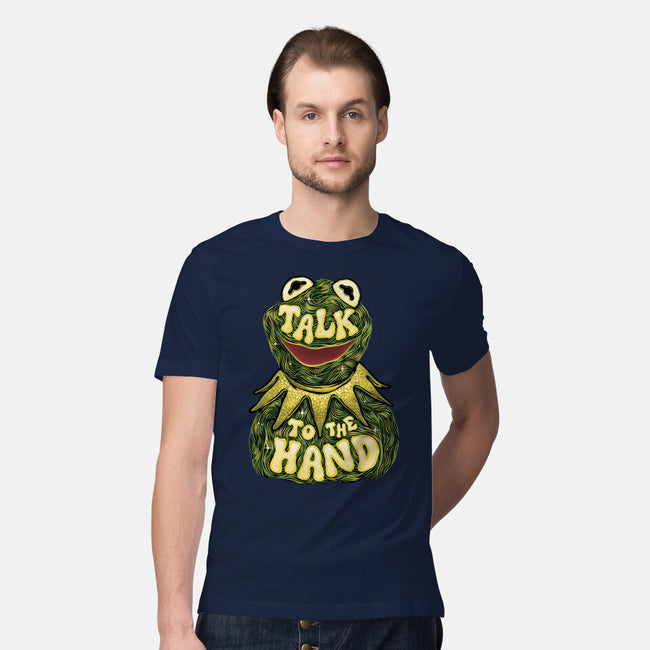 Talk To The Kermit Hand-Mens-Premium-Tee-glitchygorilla