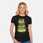 Talk To The Kermit Hand-Womens-Fitted-Tee-glitchygorilla