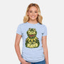 Talk To The Kermit Hand-Womens-Fitted-Tee-glitchygorilla