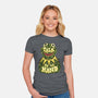 Talk To The Kermit Hand-Womens-Fitted-Tee-glitchygorilla