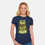 Talk To The Kermit Hand-Womens-Fitted-Tee-glitchygorilla
