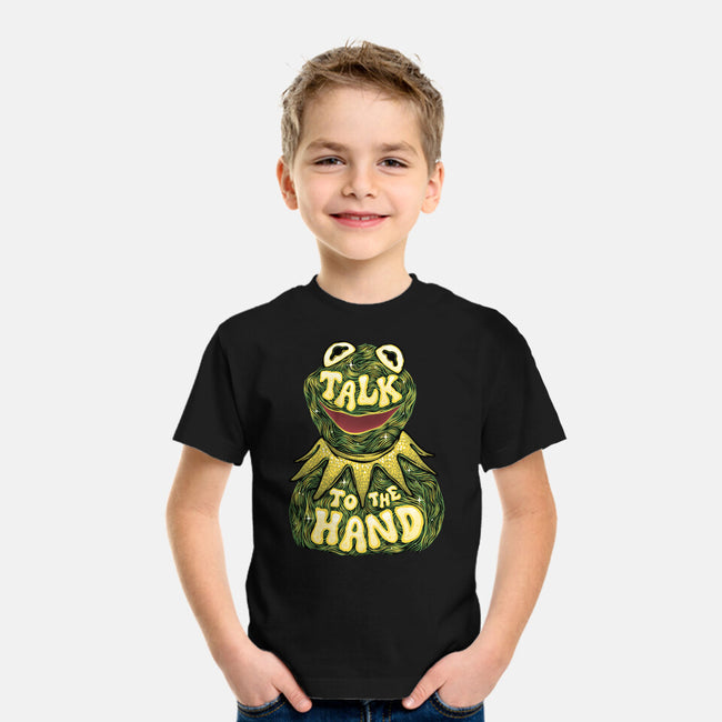 Talk To The Kermit Hand-Youth-Basic-Tee-glitchygorilla