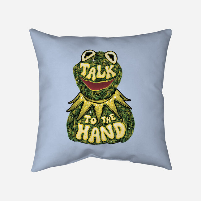 Talk To The Kermit Hand-None-Removable Cover w Insert-Throw Pillow-glitchygorilla