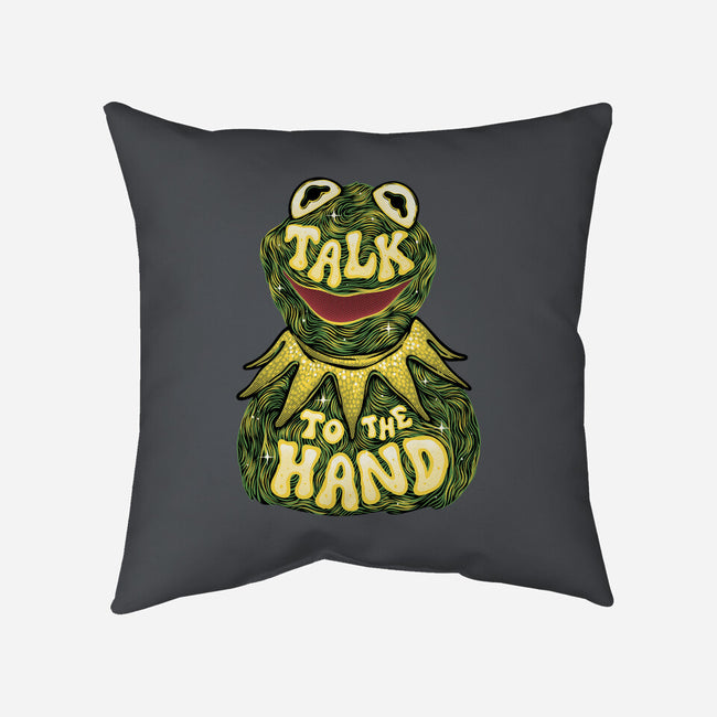 Talk To The Kermit Hand-None-Removable Cover w Insert-Throw Pillow-glitchygorilla