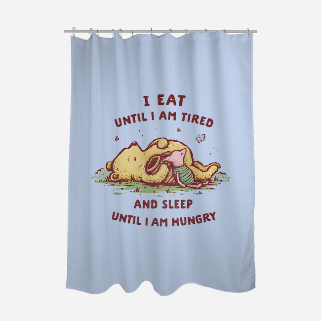 Eating And Sleeping-None-Polyester-Shower Curtain-kg07