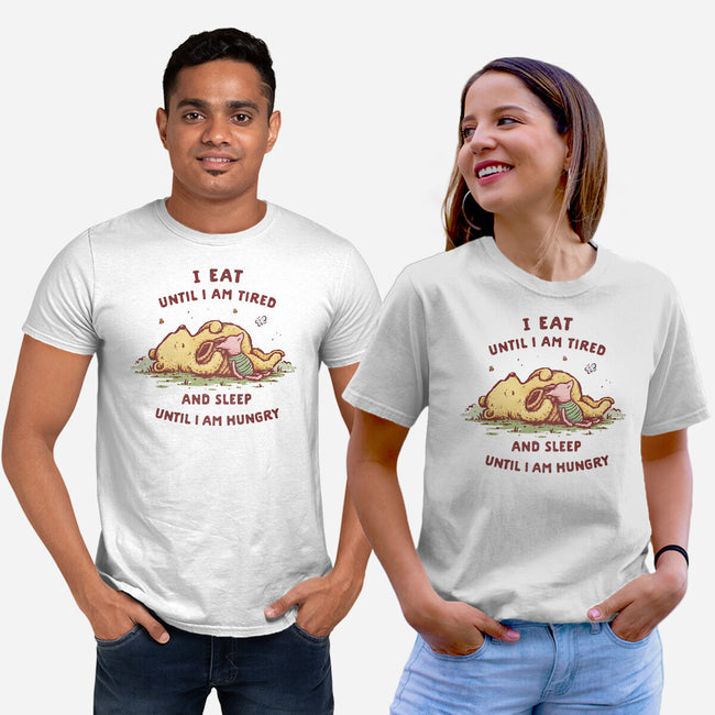 Eating And Sleeping-Unisex-Basic-Tee-kg07