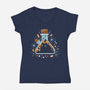 Catmestry-Womens-V-Neck-Tee-Vallina84
