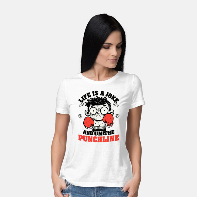 Life Punchline Joke-Womens-Basic-Tee-Studio Mootant