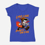 Liar Pants On Fire-Womens-V-Neck-Tee-Studio Mootant