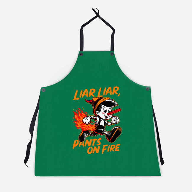 Liar Pants On Fire-Unisex-Kitchen-Apron-Studio Mootant