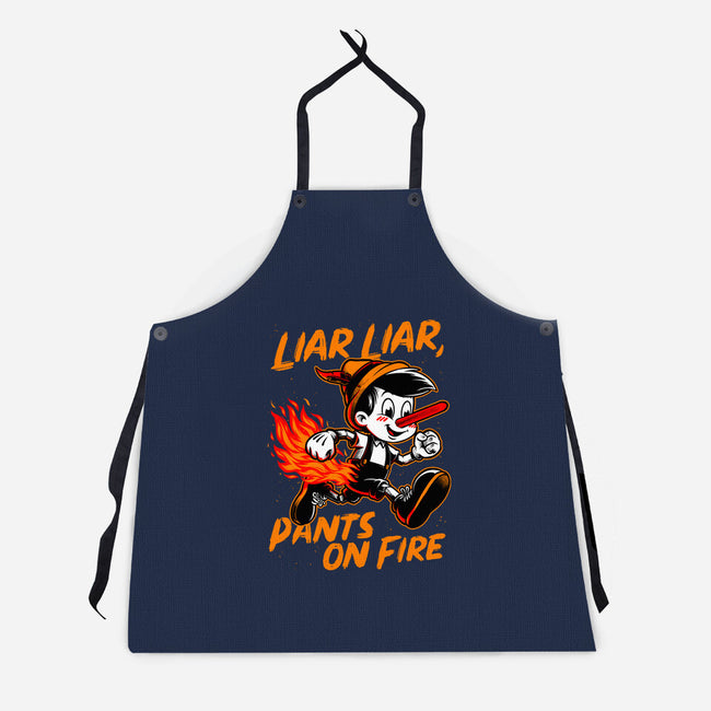 Liar Pants On Fire-Unisex-Kitchen-Apron-Studio Mootant