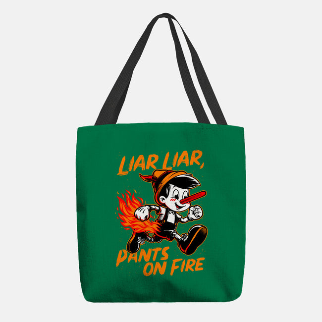 Liar Pants On Fire-None-Basic Tote-Bag-Studio Mootant