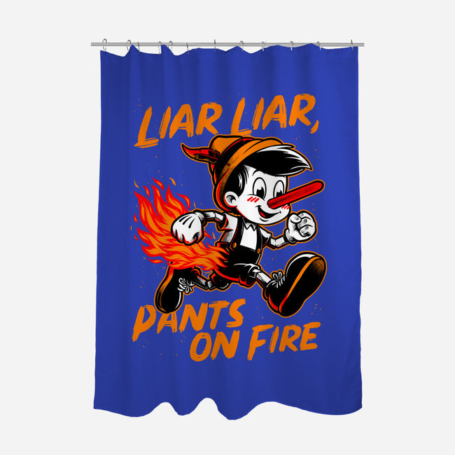 Liar Pants On Fire-None-Polyester-Shower Curtain-Studio Mootant