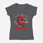 Gasoline Vintage Mascot-Womens-V-Neck-Tee-Studio Mootant
