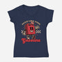 Gasoline Vintage Mascot-Womens-V-Neck-Tee-Studio Mootant