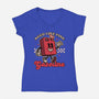 Gasoline Vintage Mascot-Womens-V-Neck-Tee-Studio Mootant
